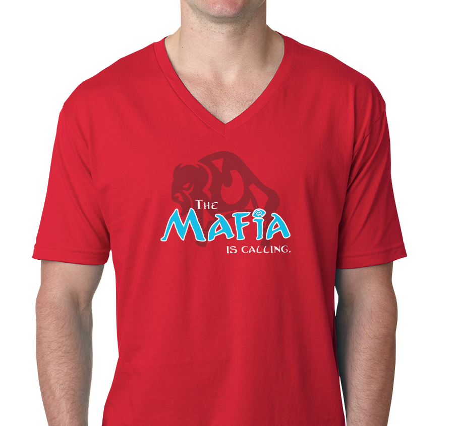 Unisex V-Neck, Red (100% cotton)