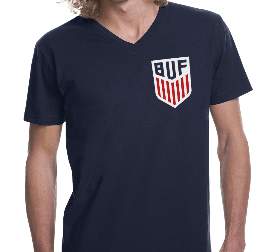 Unisex V-Neck, Navy (100% cotton)