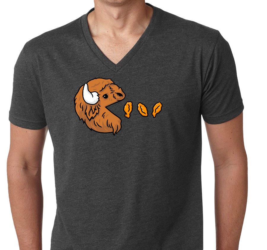 Unisex V-Neck, Vintage Charcoal (60% cotton, 40% polyester)