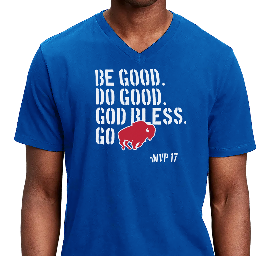 Unisex V-Neck, Royal (100% cotton)