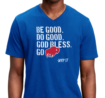 Unisex V-Neck, Royal (100% cotton)