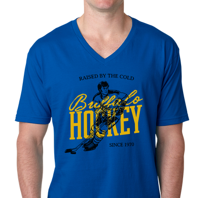 Unisex V-Neck, Heather Royal, (100% cotton)
