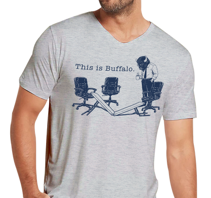 Unisex V-Neck, Heather Gray (90% cotton, 10% polyester)