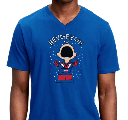 Unisex V-Neck, Royal (100% cotton)