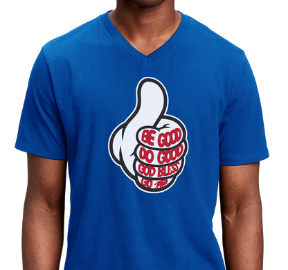 Unisex V-Neck, Royal (100% cotton)