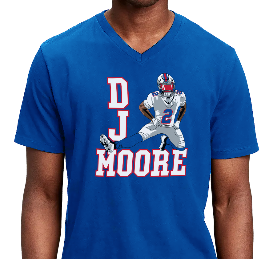 Unisex V-Neck, Royal (100% cotton)