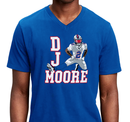 Unisex V-Neck, Royal (100% cotton)