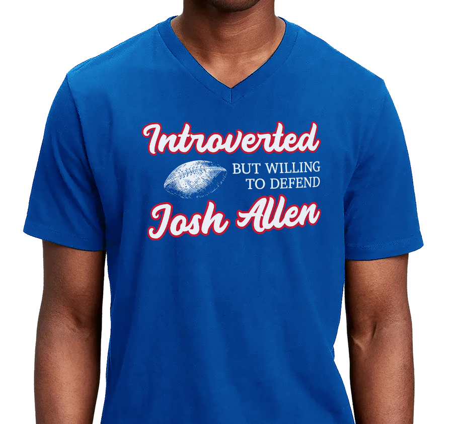 Unisex V-Neck, Royal (100% cotton)