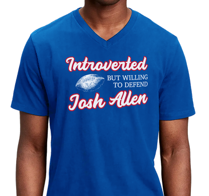 Unisex V-Neck, Royal (100% cotton)