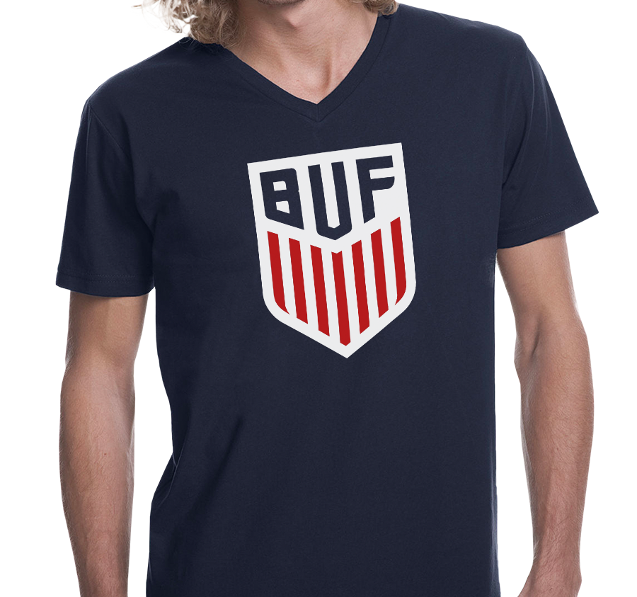 Unisex V-Neck, Navy (100% cotton)