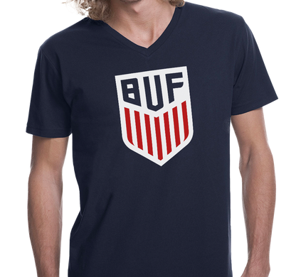 Unisex V-Neck, Navy (100% cotton)