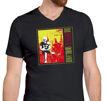 Unisex V-Neck, Black (100% cotton)