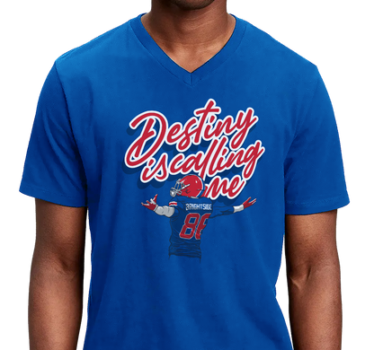 Unisex V-Neck, Royal (100% cotton)