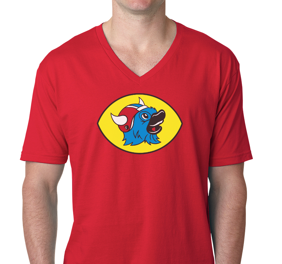 Unisex V-Neck, Red (100% cotton)