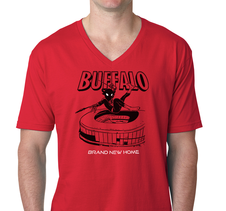 Unisex V-Neck, Red (100% cotton)