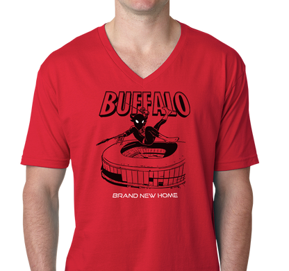 Unisex V-Neck, Red (100% cotton)