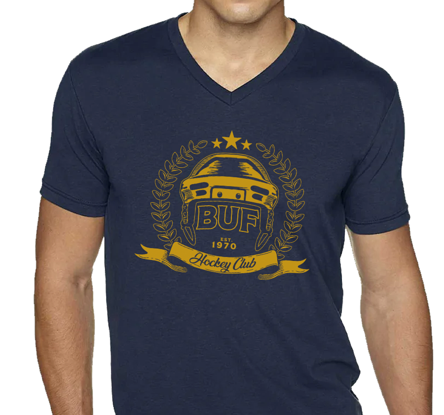 Unisex V-Neck, Navy (100% cotton)
