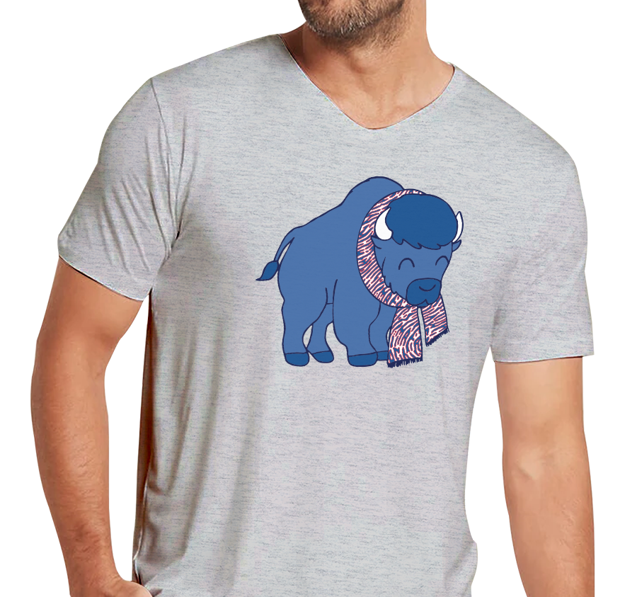 Unisex V-Neck, Heather Gray (90% cotton, 10% polyester)