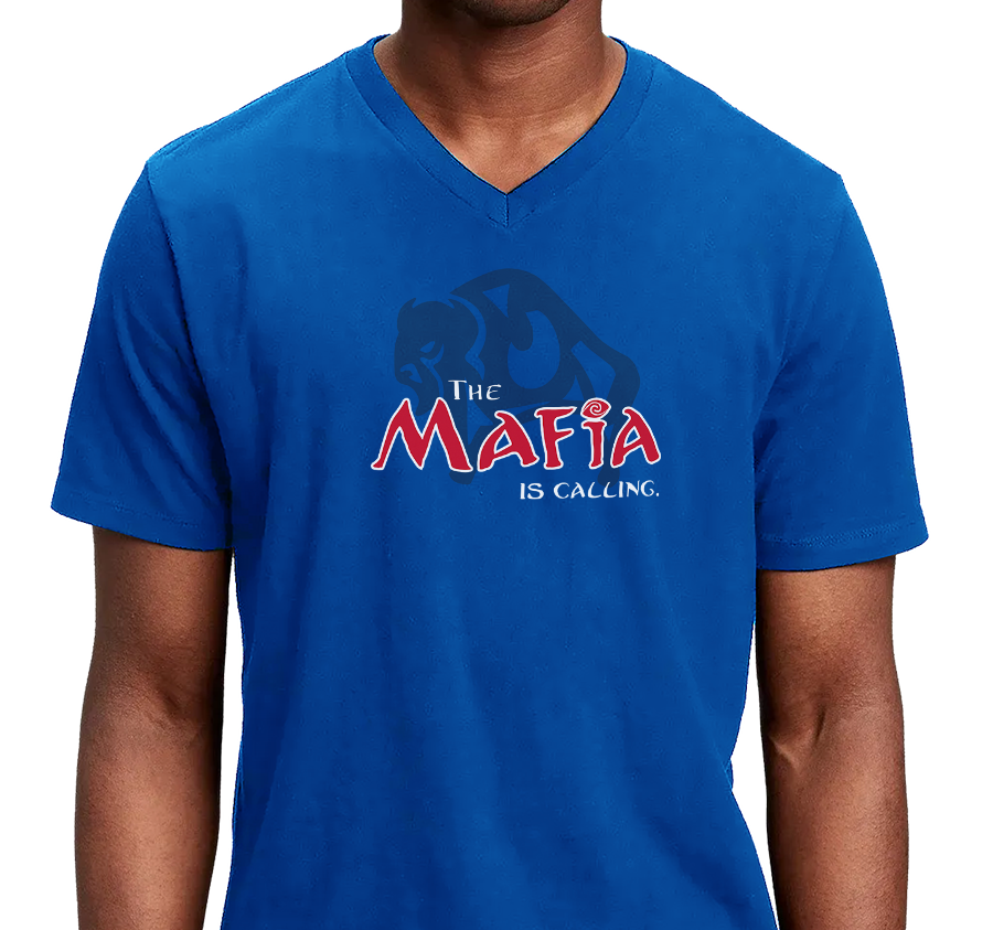 Unisex V-Neck, Royal (100% cotton)