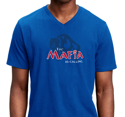 Unisex V-Neck, Royal (100% cotton)