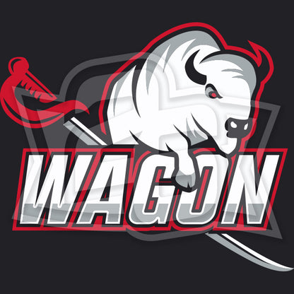 "Wagon" (Black and Red) Youth T-Shirt