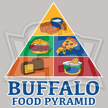 "Buffalo Food Pyramid" Ladies T-Shirt