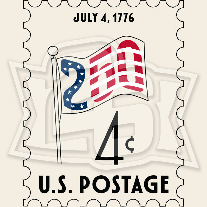 USA 250: "Postage" Premium Garment-Dyed Heavyweight T-Shirt