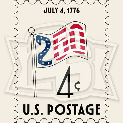 USA 250: "Postage" Premium Garment-Dyed Heavyweight T-Shirt