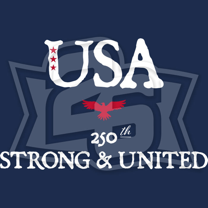 USA 250: "Strong and United" Premium Garment-Dyed Heavyweight T-Shirt