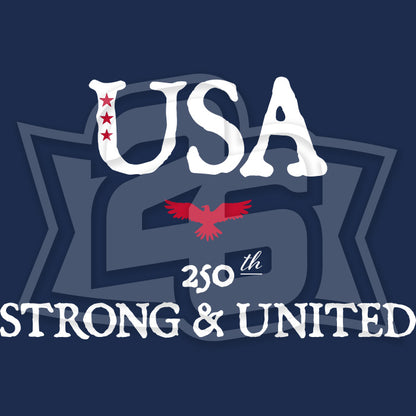 USA 250: "Strong and United" Premium Garment-Dyed Heavyweight T-Shirt