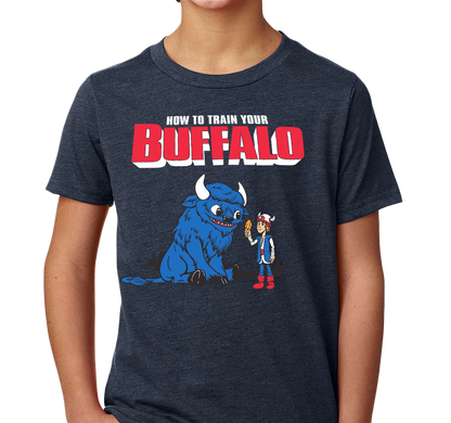 Youth T-Shirt, Heather Navy (60% cotton, 40% polyester)