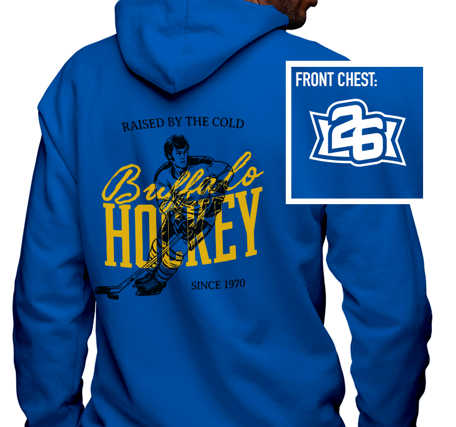 Zip-Up Hoody, Royal (50% cotton, 50% polyester)