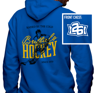 Zip-Up Hoody, Royal (50% cotton, 50% polyester)
