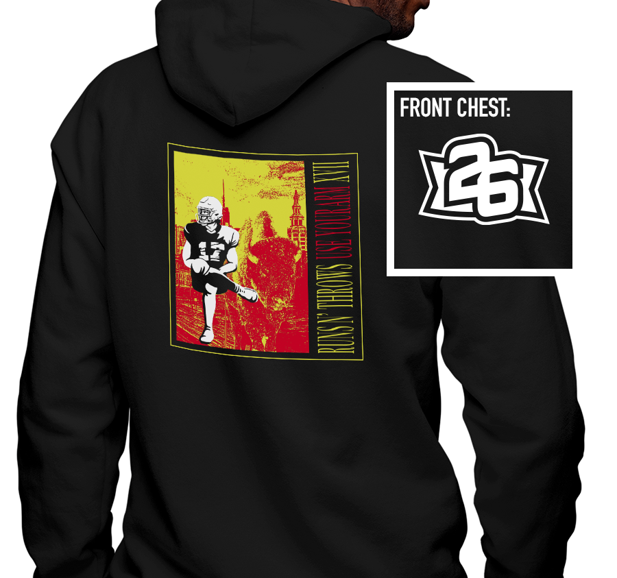 Zip-Up Hoody, Black (50% cotton, 50% polyester)