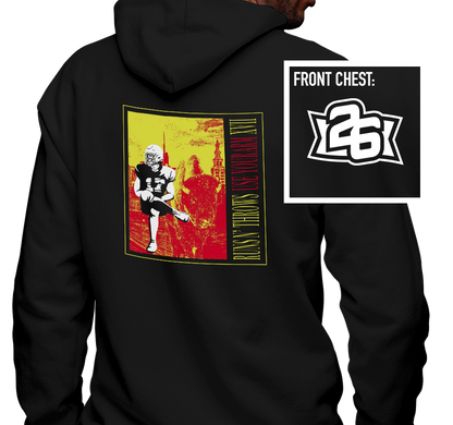Zip-Up Hoody, Black (50% cotton, 50% polyester)