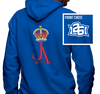 Zip-Up Hoodie, Royal Blue (50% cotton, 50% polyester)
