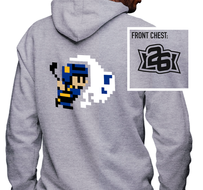 Zip-Up Hoody, Graphite Heather (50% cotton, 50% polyester)