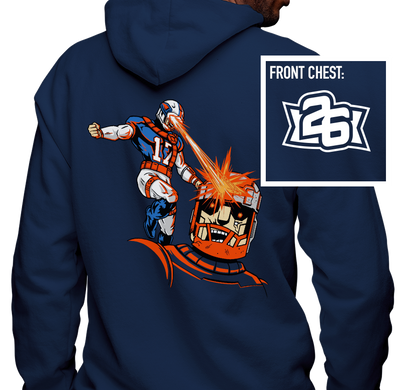 Zip-Up Hoody, Navy (50% cotton, 50% polyester)