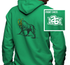 Zip-Up Hoody, Green (50% cotton, 50% polyester)