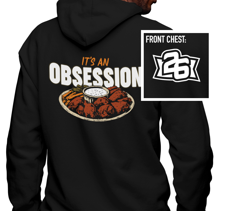 Zip-Up Hoody, Black (50% cotton, 50% polyester)