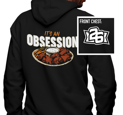 Zip-Up Hoody, Black (50% cotton, 50% polyester)