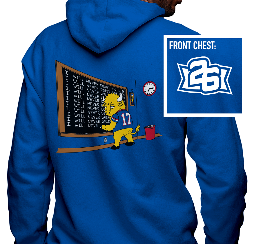 Zip-Up Hoody, Royal (50% cotton, 50% polyester)