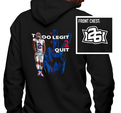 Zip-Up Hoody, Black (50% cotton, 50% polyester)