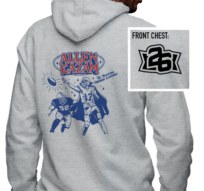 Zip-Up Hoody, Graphite Heather (50% cotton, 50% polyester)