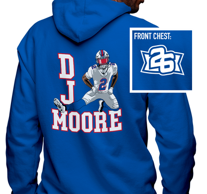 Zip-Up Hoody, Royal (50% cotton, 50% polyester)