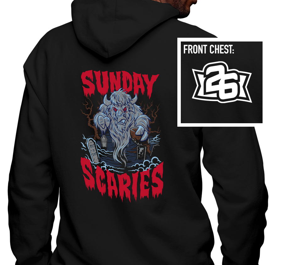 Zip-Up Hoody, Black (50% cotton, 50% polyester)