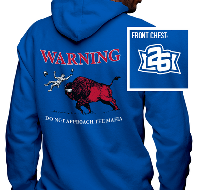 Zip-Up Hoody, Royal (50% cotton, 50% polyester)