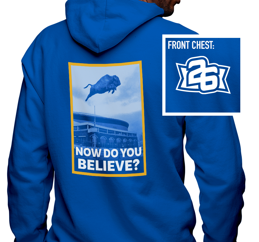 Zip-Up Hoody, Royal (50% cotton, 50% polyester)