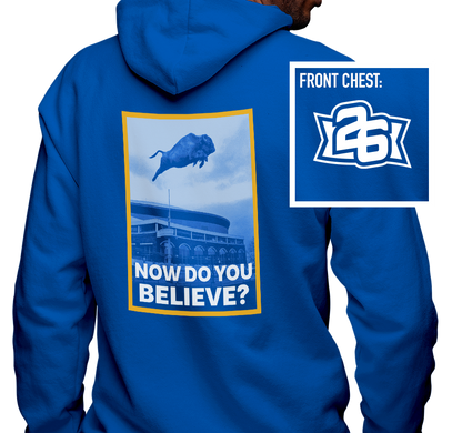Zip-Up Hoody, Royal (50% cotton, 50% polyester)