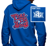 Zip-Up Hoody, Royal (50% cotton, 50% polyester)